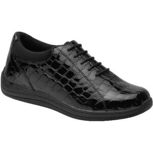 DREW Tulip Sneaker Black Leather Size 6